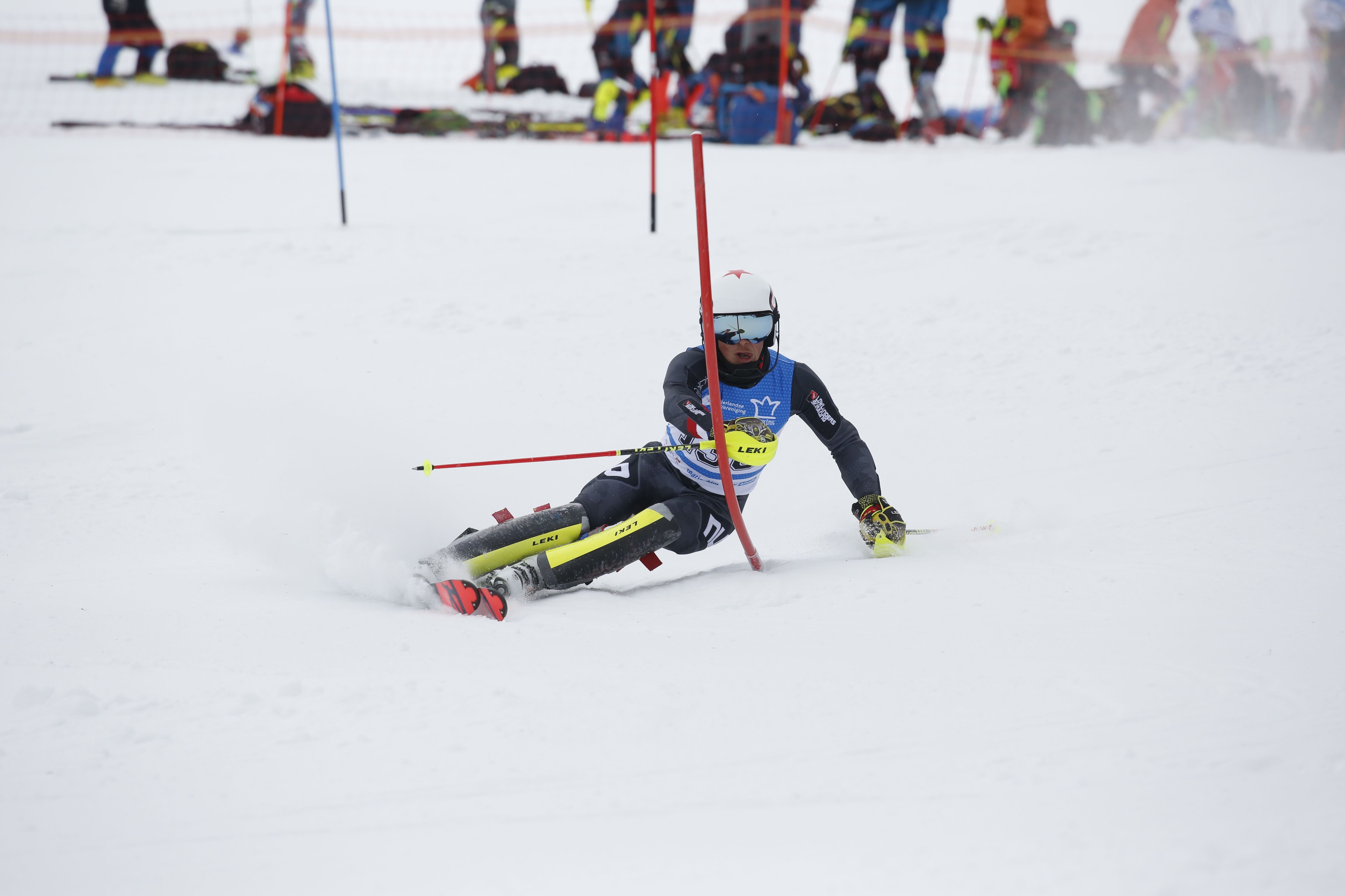 Jurre Jeurissen tijdens het NK slalom 2022.